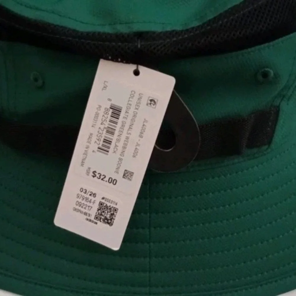 New $32 Adidas Originals Webbing Boonie Hat Green Black L/XL Outdoor Hiking